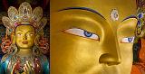 The spectacular Buddha Statue inside Thikse Gompa, Ladakh, Jammu & Kashmir, India